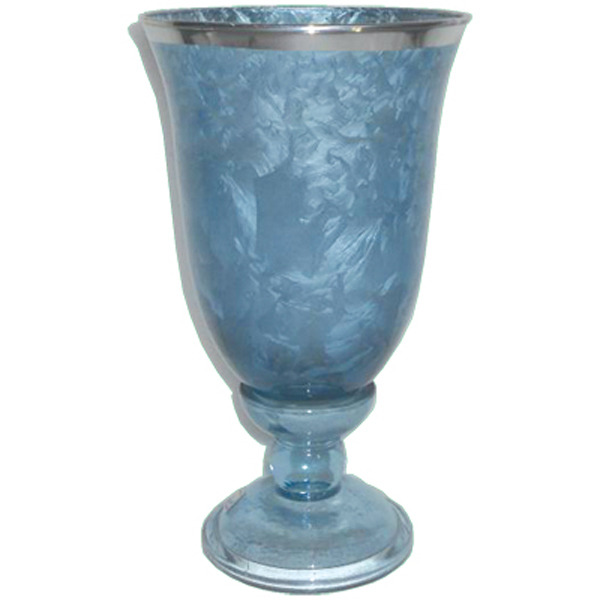 Frosted Glass Goblet/Candle holderMedium 21x12cm