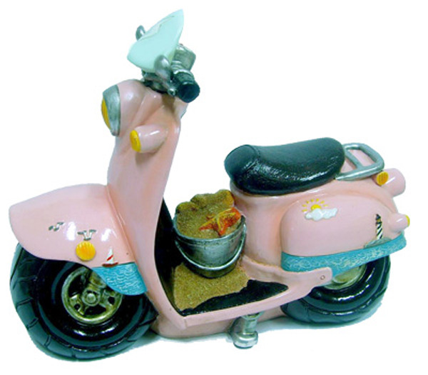 Motor Scooter Money Box - Pink 19cm