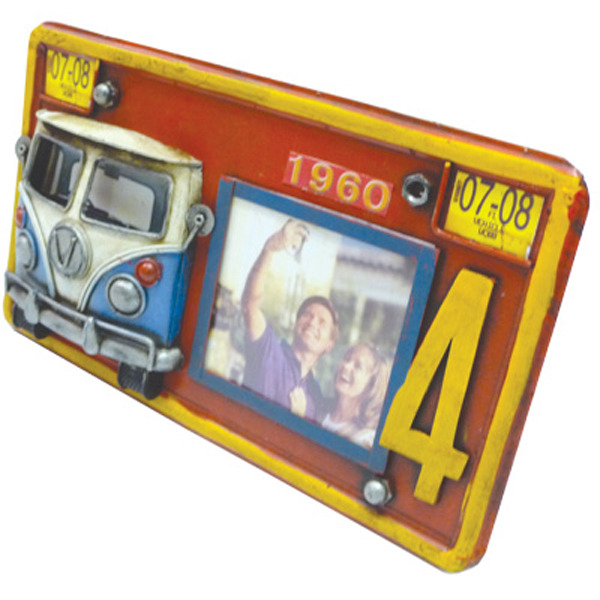 Old Hippie Van Number Plate Photo frame 265cm