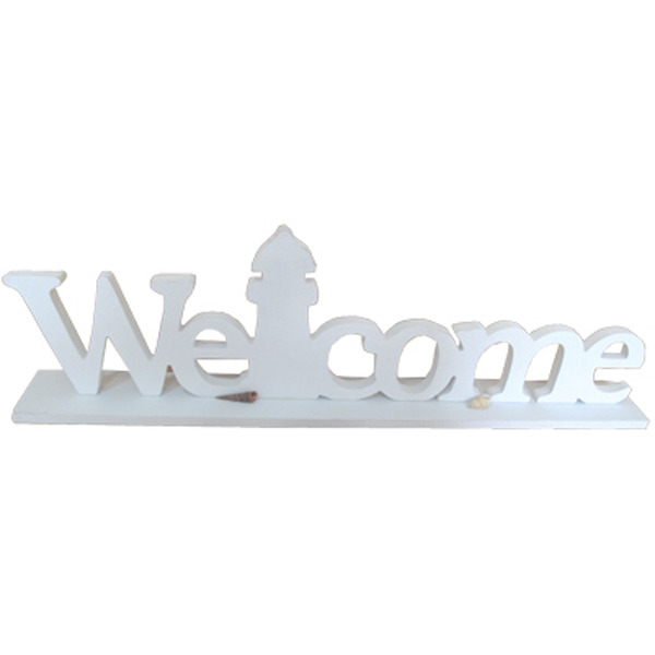 Welcome Sign w Lighthouse 49cm