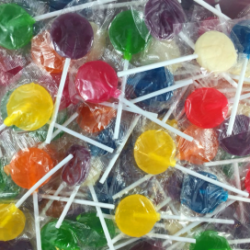 Mix Colour Flat Pops 1kg Bulk Lollies Bag for Lolly Buffet - Lolliland