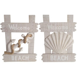 Welcome Beach Plaque (Set of 2) 30cm