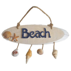 Beach Plaque with hanging shells35cm