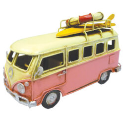 Kombi Metal Decor with LifeBuoy & Surf board - Pink 16cm