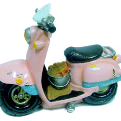 Motor Scooter Money Box - Pink 19cm