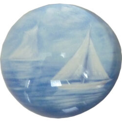 Glass Ball Paperweight - Sailing 8cm