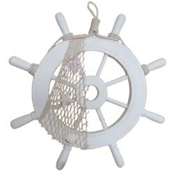 Ships wheel with Net - White