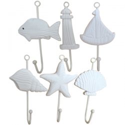 Sealife Wall Hooks Sailboat 19cm