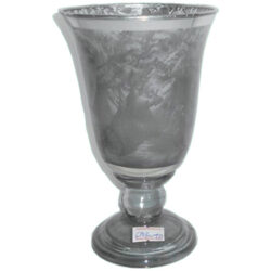 Frosted Glass Goblet/Candle holder Small 17x10cm