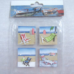 Fridge Magnet (S4) - Deck Chairs 44x44cm