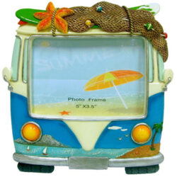 Hippie Van Photo Frame - Blue - Small standing